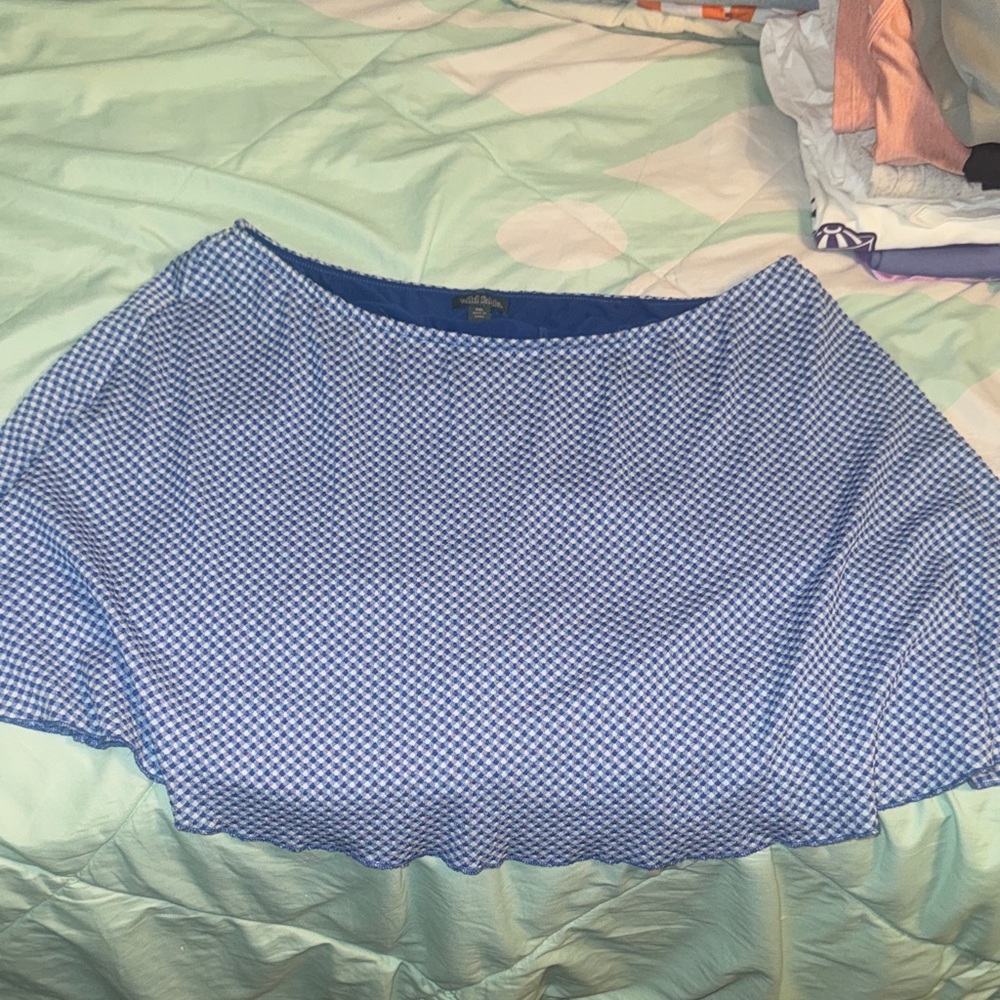 Wild Fable Blue and White Patterned Skirt